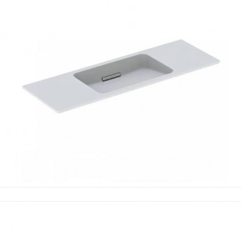 Раковина подвесная GEBERIT ONE 120 см 500.392.01.1 заслонка глянцевый хром