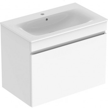 Тумба с раковиной GEBERIT RENOVA PLAN 501.916.01.1 80 см белый глянцевый